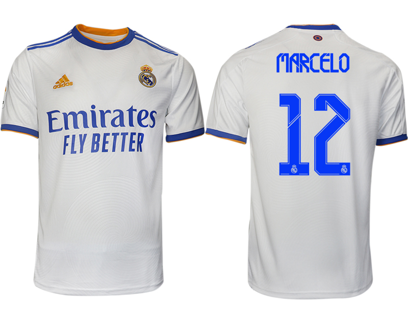 Men 2021-2022 Club Real Madrid home aaa version white #12 Soccer Jerseys->real madrid jersey->Soccer Club Jersey